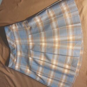 BNWOT Sunday Best Blue Plaid skirt